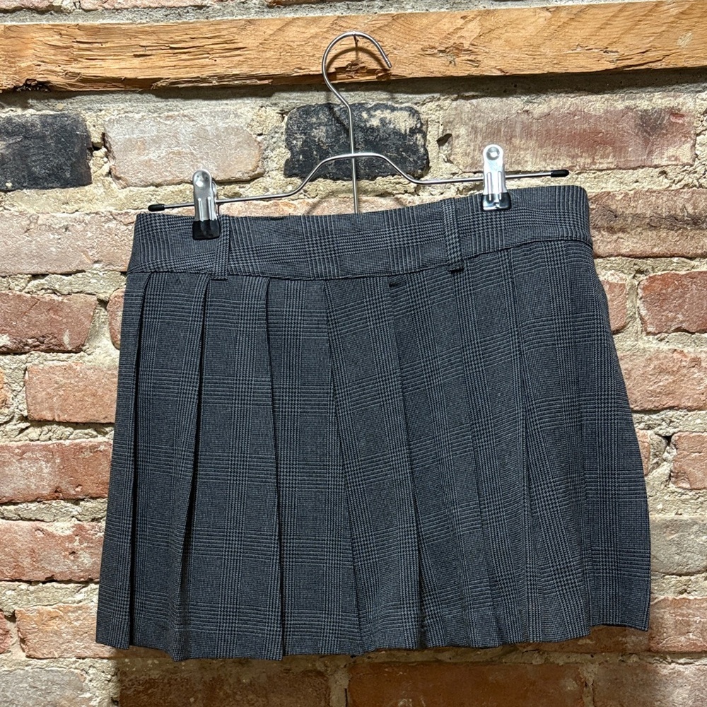 GAP Charcoal Plaid Mini Skirt